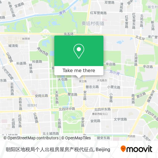 朝阳区地税局个人出租房屋房产税代征点 map