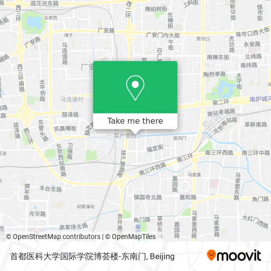首都医科大学国际学院博荟楼-东南门 map