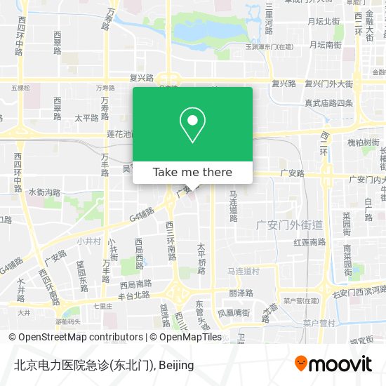 北京电力医院急诊(东北门) map