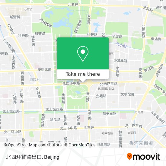 北四环辅路出口 map