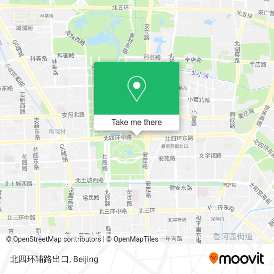 北四环辅路出口 map