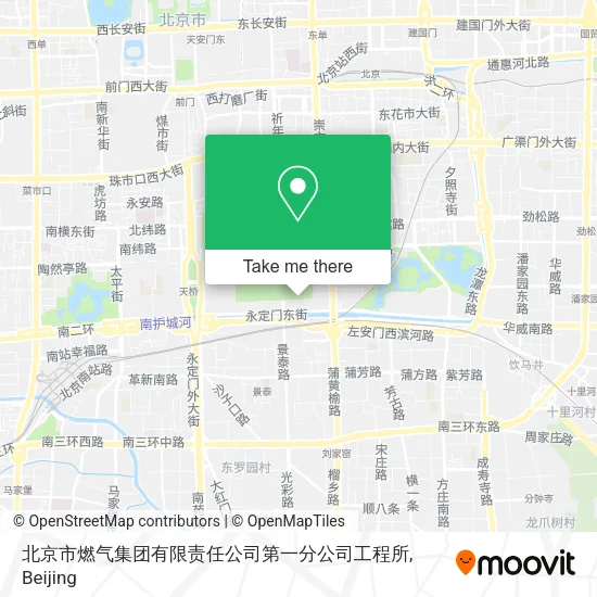 北京市燃气集团有限责任公司第一分公司工程所 map