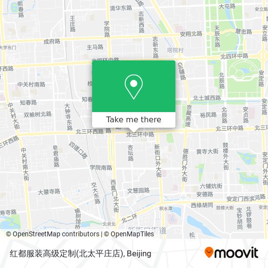 红都服装高级定制(北太平庄店) map