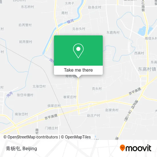 青杨屯 map