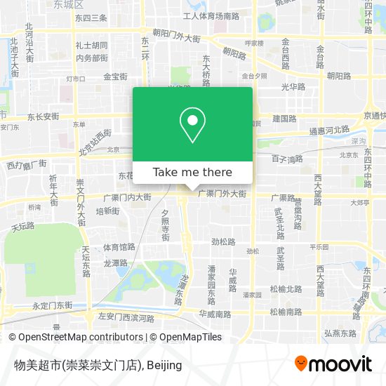 物美超市(崇菜崇文门店) map