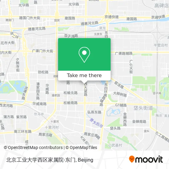 北京工业大学西区家属院-东门 map