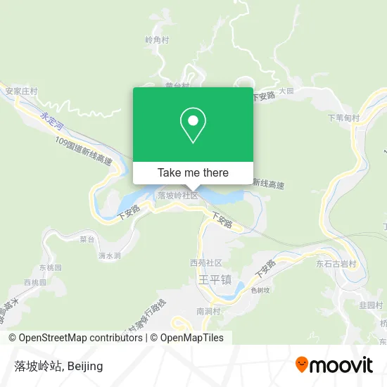 落坡岭站 map