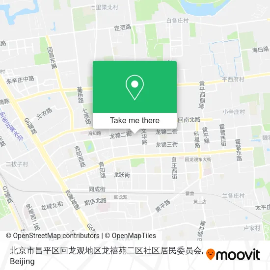 北京市昌平区回龙观地区龙禧苑二区社区居民委员会 map