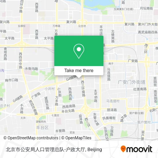 北京市公安局人口管理总队-户政大厅 map