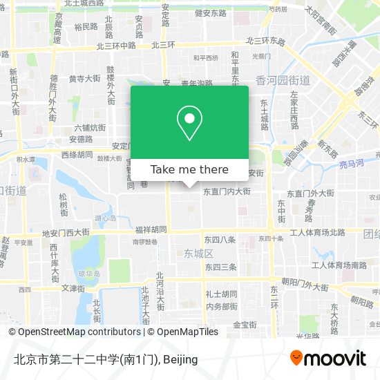 北京市第二十二中学(南1门) map