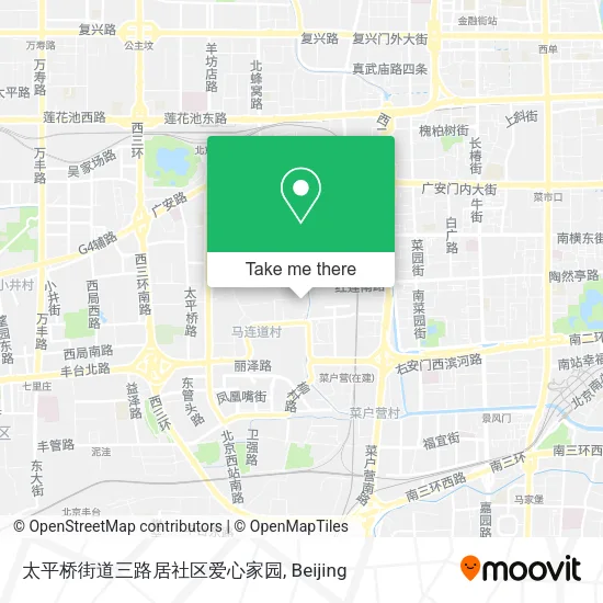 太平桥街道三路居社区爱心家园 map