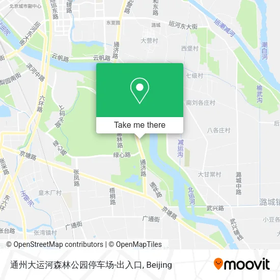 通州大运河森林公园停车场-出入口 map