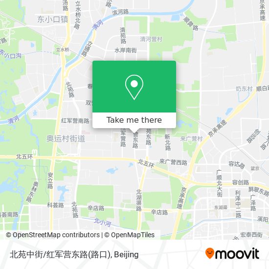 北苑中街/红军营东路(路口) map