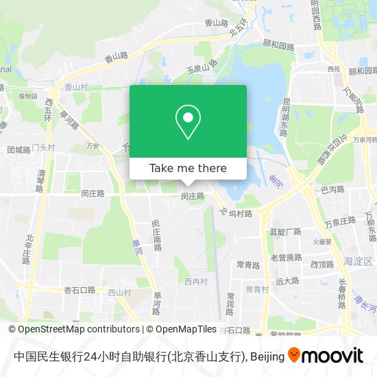 中国民生银行24小时自助银行(北京香山支行) map