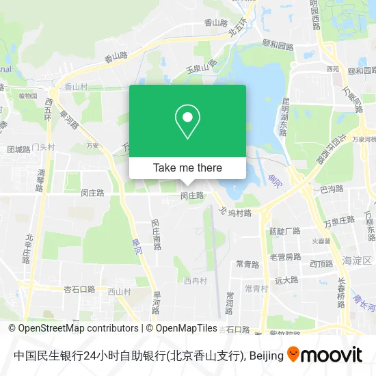 中国民生银行24小时自助银行(北京香山支行) map