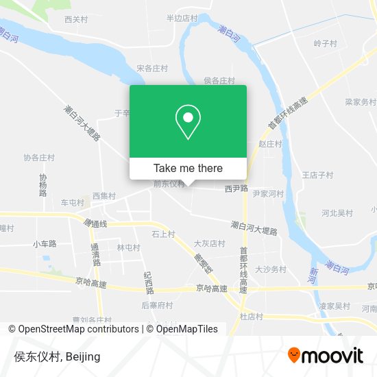 侯东仪村 map