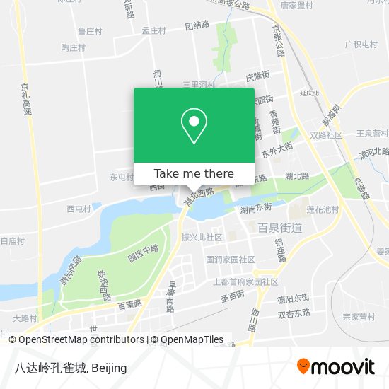 八达岭孔雀城 map
