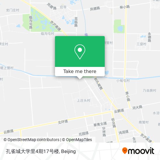 孔雀城大学里4期17号楼 map