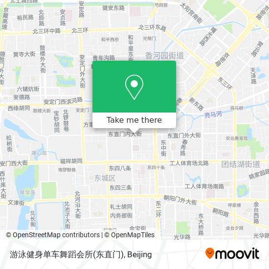 游泳健身单车舞蹈会所(东直门) map