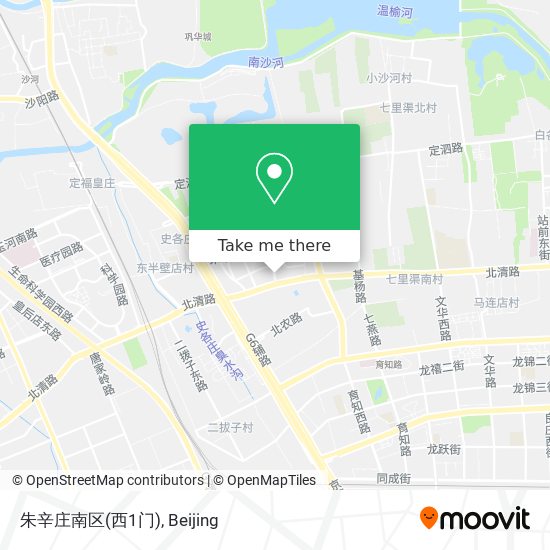 朱辛庄南区(西1门) map