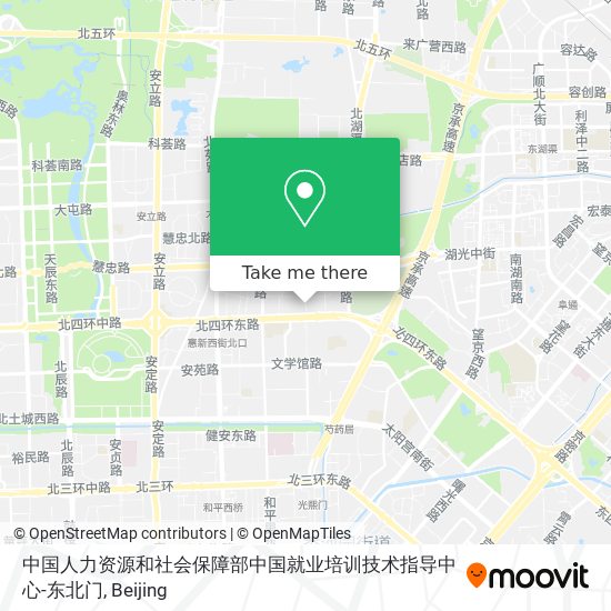 中国人力资源和社会保障部中国就业培训技术指导中心-东北门 map
