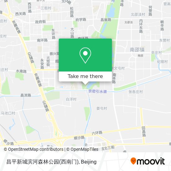 昌平新城滨河森林公园(西南门) map