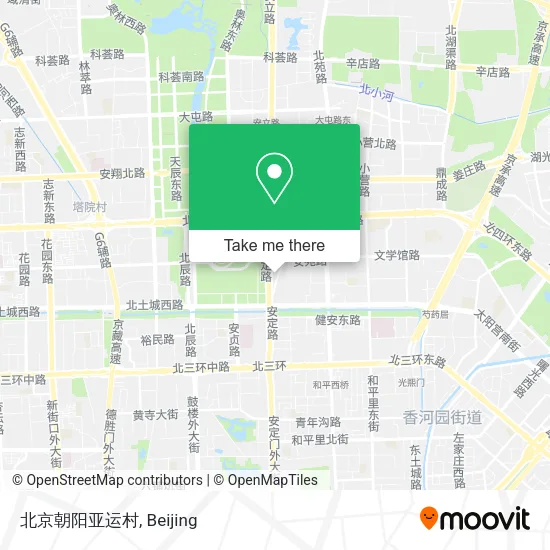 北京朝阳亚运村 map