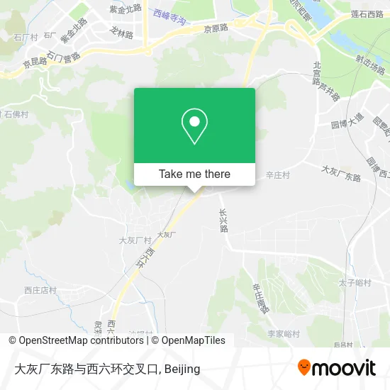 大灰厂东路与西六环交叉口 map