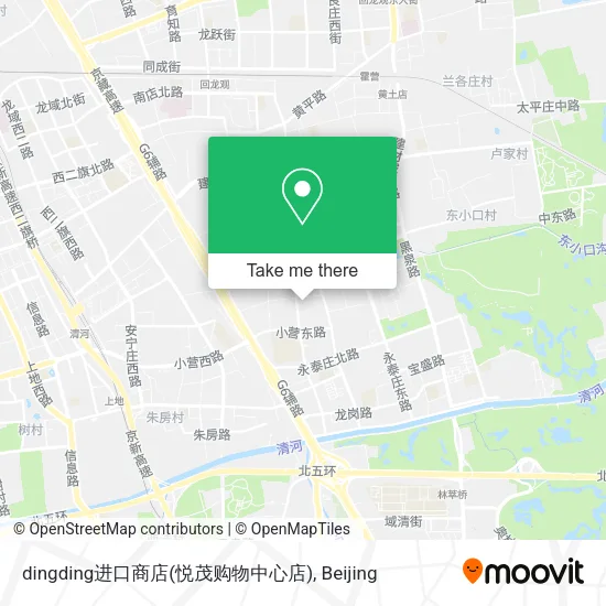 dingding进口商店(悦茂购物中心店) map