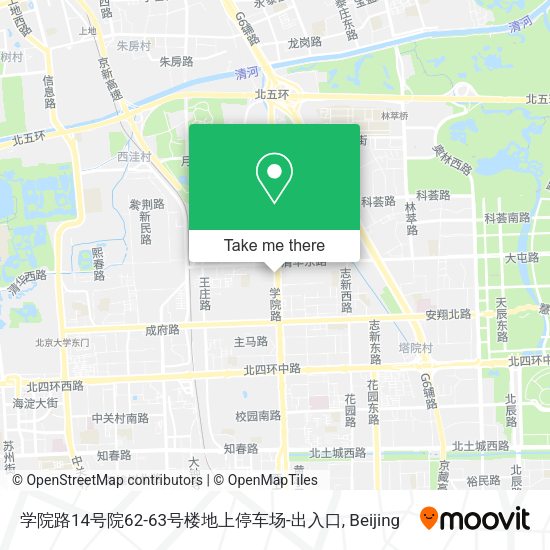 学院路14号院62-63号楼地上停车场-出入口 map