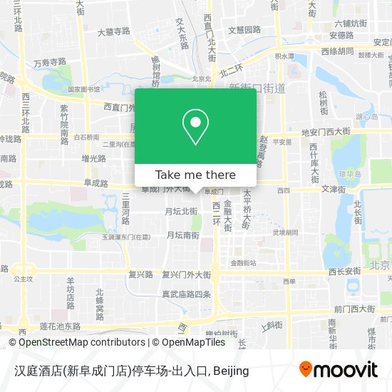 汉庭酒店(新阜成门店)停车场-出入口 map