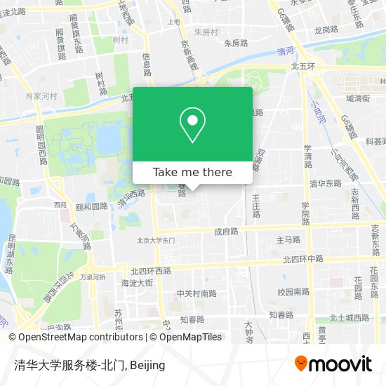 清华大学服务楼-北门 map