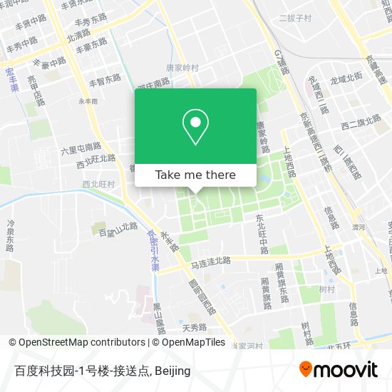 百度科技园-1号楼-接送点 map