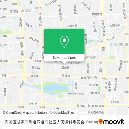 海淀区甘家口街道四道口社区人民调解委员会 map