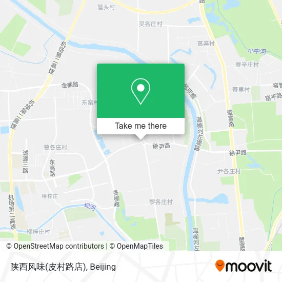 陕西风味(皮村路店) map