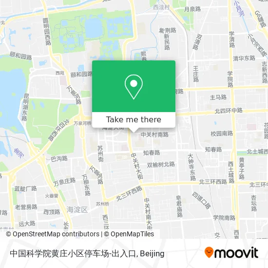 中国科学院黄庄小区停车场-出入口 map