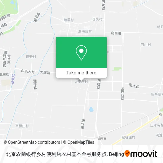 北京农商银行乡村便利店农村基本金融服务点 map