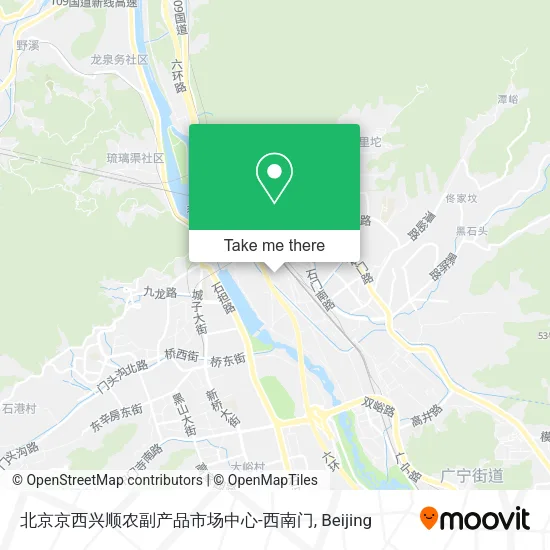 北京京西兴顺农副产品市场中心-西南门 map