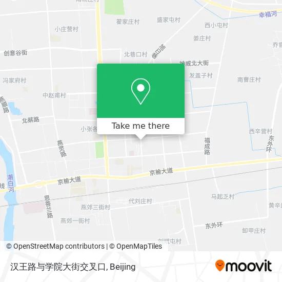 汉王路与学院大街交叉口 map