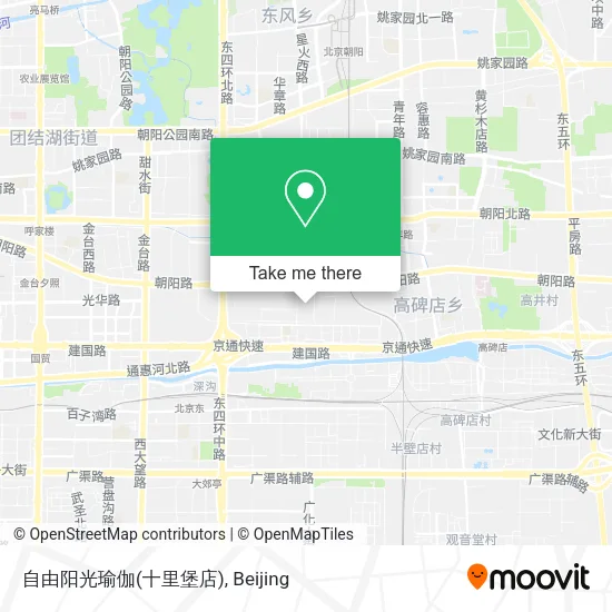 自由阳光瑜伽(十里堡店) map