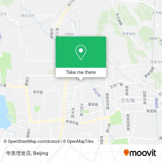 华美理发店 map