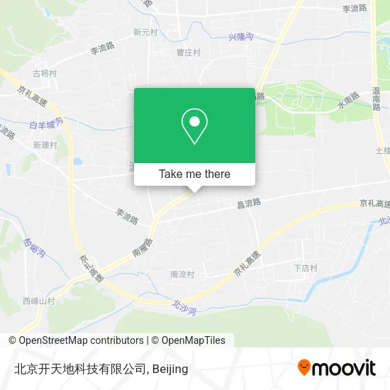 北京开天地科技有限公司 map