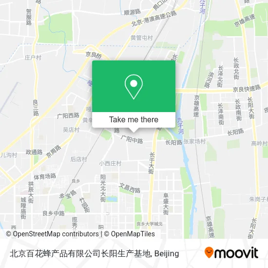 北京百花蜂产品有限公司长阳生产基地 map