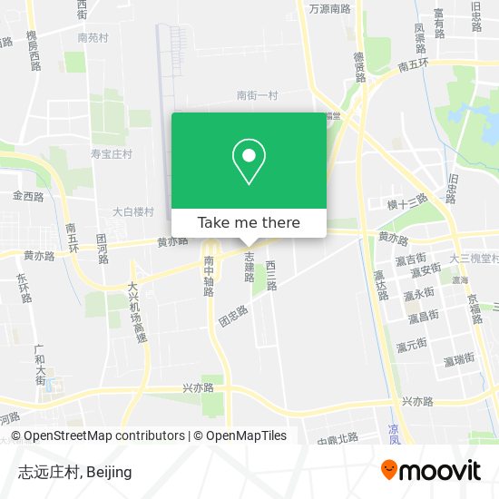 How To Get To 志远庄村in 西红门地区by Bus Or Metro