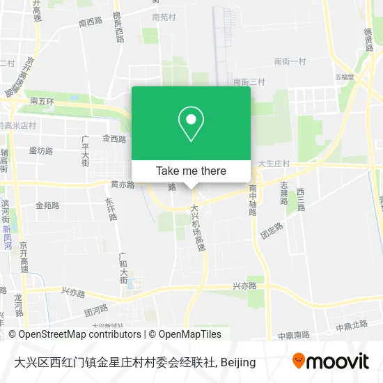 大兴区西红门镇金星庄村村委会经联社 map