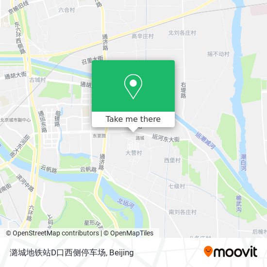 潞城地铁站D口西侧停车场 map