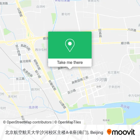 北京航空航天大学沙河校区主楼A-B座(南门) map
