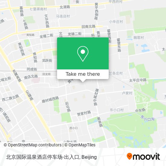 北京国际温泉酒店停车场-出入口 map