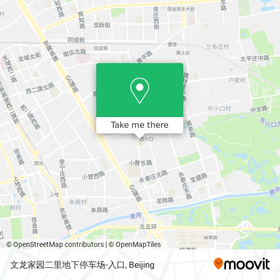 文龙家园二里地下停车场-入口 map