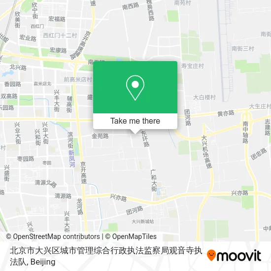 北京市大兴区城市管理综合行政执法监察局观音寺执法队 map